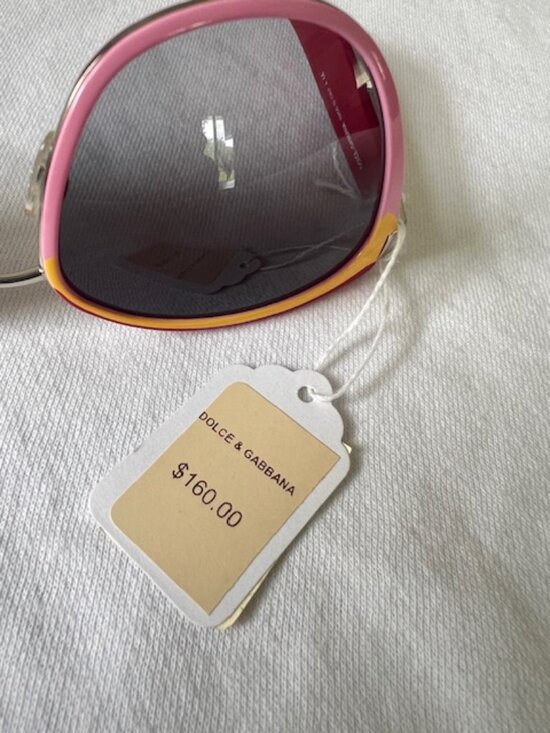 Dolce & Gabbana Sunglasses Pink Red&Yellow Logo Silver Retro Vintage Style main image 5